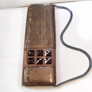 WHITING & DAVIS SWAROVSKI SQUARE FLAP CLUTCH Bag